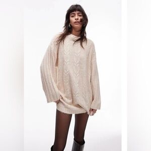 Topshop Cable Knit Sweater